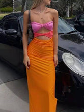 Trägerloses Party-Maxikleid mit Schlitz und Ausschnitt